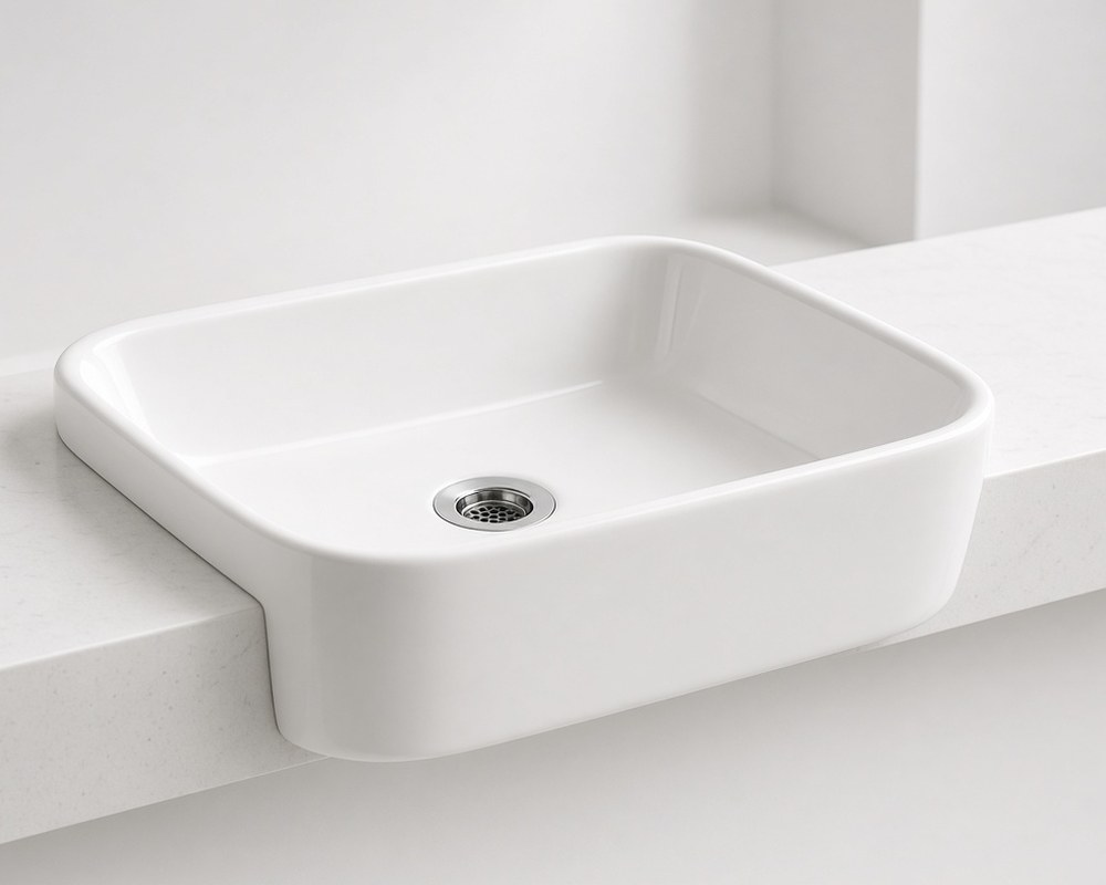 TOTO LW646J wastafel semi recessed 600x400 mm